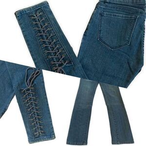 Andrew Charles Lace-Up Back Bottom Skinny Jeans 27